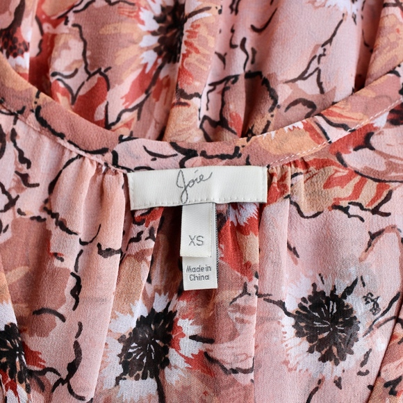 Joie Floral Silk Blouse - Picture 7 of 8